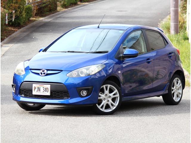 デミオ スポルト　５速マニュアル　禁煙車　オートエグゼマフラー　オートエグゼＤ型革巻ステアリング　マツダディーラー点検　バッテリー新品　ケンウッドドラレコ　ナビ　フルセグテレビ　ＥＴＣ　オートエアコン　キーレス（7枚目）