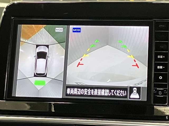 【アラウンドビューモニター】車を上から見下ろしているかのような映像で周囲の状況がひと目で確認、狭い駐車場に駐車するときも安心です♪
