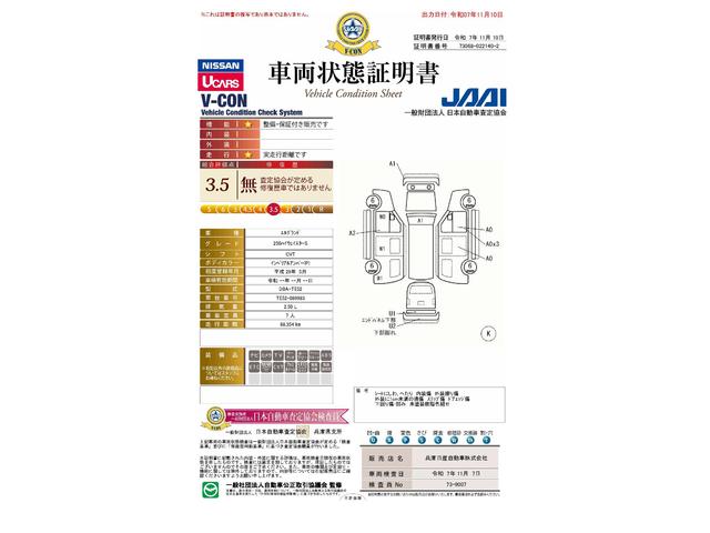 車両状態評価書