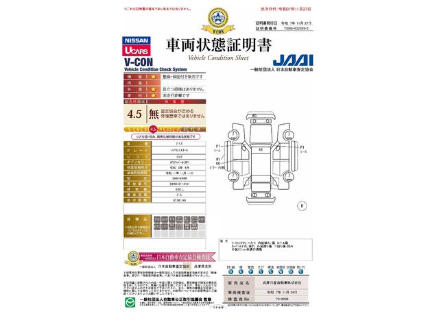 車両状態評価書