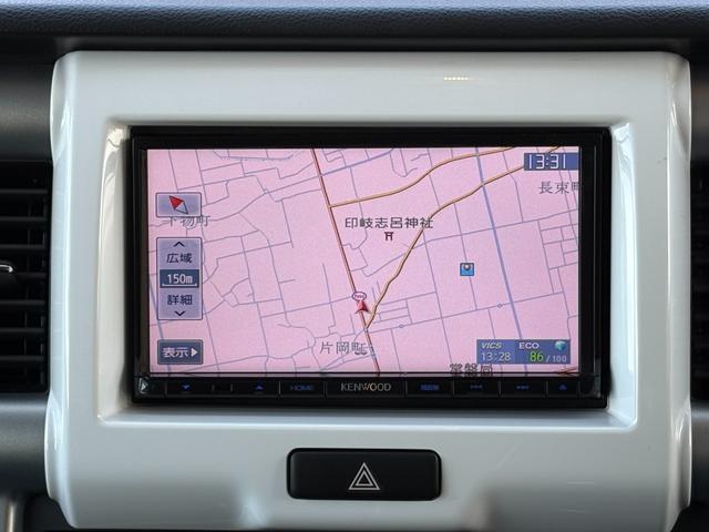 ハスラー G SDナビ ワンセグTV バックカメラ スマートキー プッシュスタート シートヒーター ETC ドライブレコーダー レーダブレーキサポート 衝突被害軽減ブレーキ アイドリングストップ(4枚目)