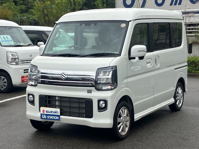 エブリイワゴン ＰＺターボ　ハイルーフ　６型　後席右側パワースライド　ＬＥＤ　デュアルカメラブレーキ｜後退時ブレーキサポート｜１４インチアルミホイール｜本革巻きステアリングホイール｜ＬＥＤヘッドランプ｜オートライトシステム｜運転席シートヒーター｜オートエアコン｜（43枚目）