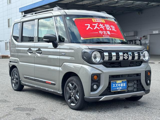 スペーシア ギア　ＨＹＢＲＩＤ　ＸＺターボ　４ＷＤ　全方位モニター付ナビ　デュアルセンサーブレーキＩＩ｜後席両側ワンアクションパワースライド｜アダプティブクルーズコントロール｜ステアリングヒーター｜電動パーキングブレーキ｜マルチユースフラップ｜シートヒーター｜（5枚目）