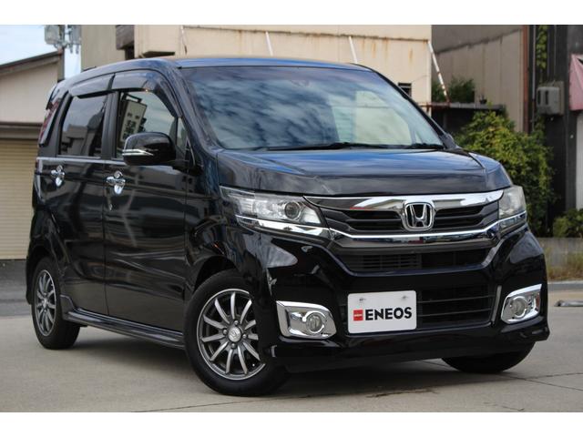 N-WGNカスタム G・ターボパッケージ ハーフレザーシート 純正ナビ Bカメラ ワンセグTV Bluetooth HID ETC クルコン スマートキー オートライト オートエアコン サイドエアバッグ ESC ABS 純正AW 電格ミラー(74枚目)