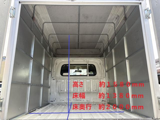 ハイゼットトラック スタンダード　宮崎ボディー製アルミパネル幌　キャビン上部積込スペース　カマチ脱着可　鍵付き観音扉　キーレス　ＷＳＲＳエアバック　５ＭＴ　ドアバイザー　エアコン　タイミングチェーン式エンジン（21枚目）