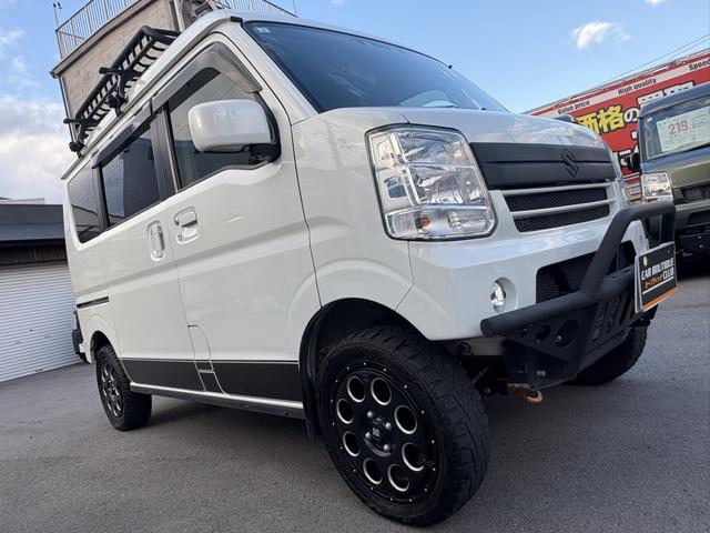 エブリイワゴン ＰＺターボ　ｐｌｕｓｌｉｎｅ仕様　フロントバンパー・リアバンパー・リフトアップ・ＨＩＧＨＳＴＹＬＥマフラー・テールランプ・　ＬＥＤナンバー移動キット・牽引フック　フロントガードバー　ルーフラック　フルセグナビ（10枚目）