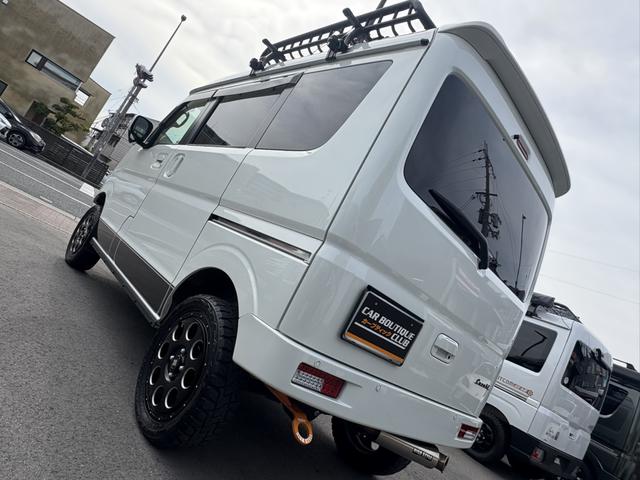 エブリイワゴン ＰＺターボ　ｐｌｕｓｌｉｎｅ仕様　フロントバンパー・リアバンパー・リフトアップ・ＨＩＧＨＳＴＹＬＥマフラー・テールランプ・　ＬＥＤナンバー移動キット・牽引フック　フロントガードバー　ルーフラック　フルセグナビ（22枚目）