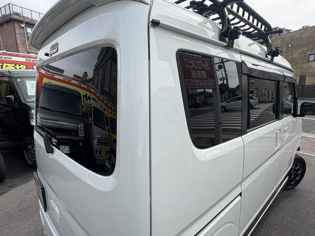 エブリイワゴン ＰＺターボ　ｐｌｕｓｌｉｎｅ仕様　フロントバンパー・リアバンパー・リフトアップ・ＨＩＧＨＳＴＹＬＥマフラー・テールランプ・　ＬＥＤナンバー移動キット・牽引フック　フロントガードバー　ルーフラック　フルセグナビ（33枚目）