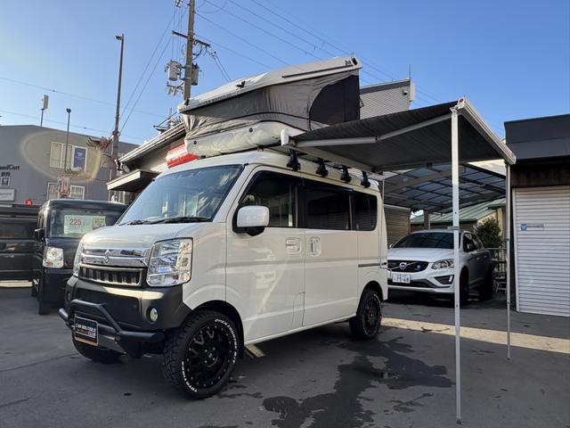 エブリイワゴン ＰＺターボ　ルーフハードシェルテント　サイドオーニング　リフトアップ　リフトアップバンパー　フロントガードバー　１５インチアルミホイール　フルセグナビ　バックカメラ　前後ドラレコ　換気扇　ＥＴＣ（17枚目）