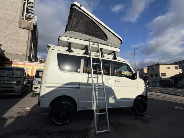エブリイワゴン ＰＺターボ　ルーフハードシェルテント　サイドオーニング　リフトアップ　リフトアップバンパー　フロントガードバー　１５インチアルミホイール　フルセグナビ　バックカメラ　前後ドラレコ　換気扇　ＥＴＣ（19枚目）