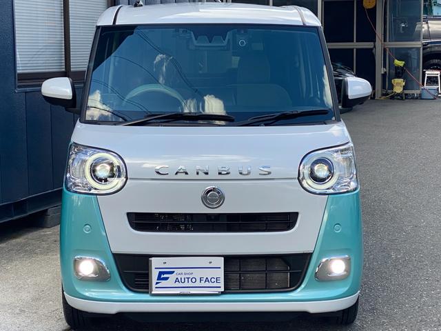 ムーヴキャンバス ストライプスＧターボ　ワンオーナー　純正１０インチナビ　パノラミックビュー　フルセグＴＶ　Ｂｌｕｅｔｏｏｔｈオーディオ　ＨＤＭＩ入力　両側パワースライド　シートヒーター　ＥＴＣ　オートクルーズ　ＬＥＤヘッド　全国１年保証（3枚目）