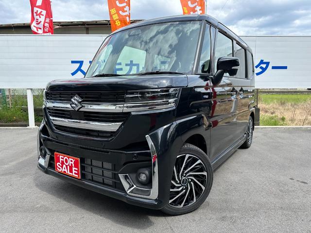 スペーシアカスタム ハイブリッドＧＳ　届出済み未使用車　９９セレクト　１５インチアルミ　クラッツィオシートカバー　８インチフルセグナビ　ＤＶＤビデオ　Ｂｌｕｅｔｏｏｔｈ対応　バックカメラ　ビルトインＥＴＣ（2枚目）
