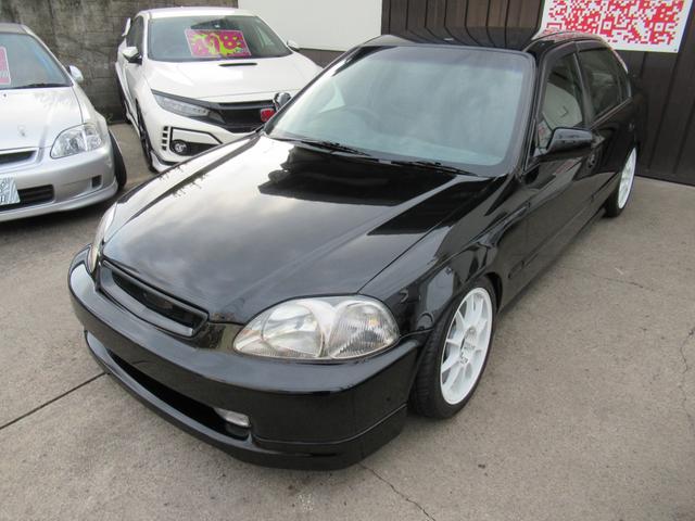 シビックフェリオ ＳｉＩＩ　ＥＫ４　Ｂ１６Ｂフル公認　ＥＫ９キャリパー　ＥＫ９足回り　無限アルミペダル　ＥＫ９メーター　ＥＫ９Ｆスポイラー　ＥＫ９中間パイプ　ＬＥＤヘッドライト　デンソーＥＴＣ　ＥＫ９赤カーペット（11枚目）