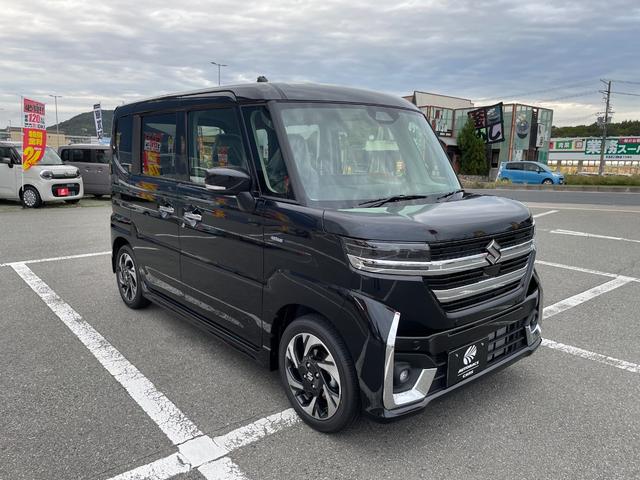 スペーシアカスタム ハイブリッドXSターボ 届出済未使用車 スマートキー プッシュスタート スズキセーフティサポート スリムサーキュレーター LEDヘッドライト&フォグ 両側パワースライドドア 15インチアルミホイル 電動パーキングブレーキ(16枚目)