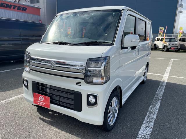 エブリイワゴン PZターボ 届出済未使用車 スズキセーフティサポート LEDヘッドライト マルチリフレクターハロゲンフォグランプ 左側ワンアクションパワースライドドア 14インチアルミホイル LEDサイドターンランプ付ドアミラー(9枚目)