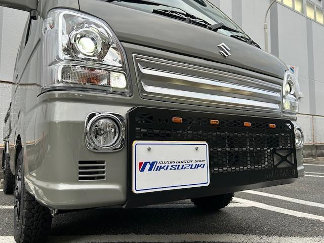 スーパーキャリイ 　ハードカーゴ製ＬＥＤスキッドグリル　ルーフラック　マッドフラップ　フューエルフラップ　ゲートプラス　ＸＴＲＥＭＥＪ１２インチアルミホイール　ＧＥＯＬＡＮＤＡＲ　１４５／８０Ｒ１２オフロードタイヤ（22枚目）