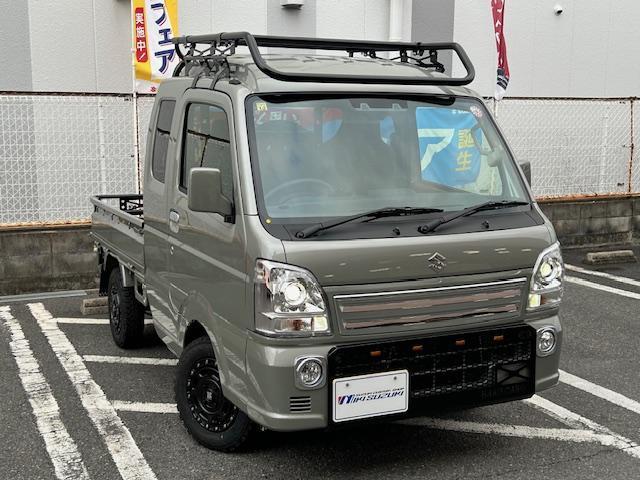 スーパーキャリイ 　ハードカーゴ製ＬＥＤスキッドグリル　ルーフラック　マッドフラップ　フューエルフラップ　ゲートプラス　ＸＴＲＥＭＥＪ１２インチアルミホイール　ＧＥＯＬＡＮＤＡＲ　１４５／８０Ｒ１２オフロードタイヤ（42枚目）