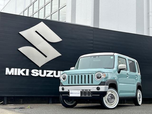 ハスラー ハイブリッドＧ　ダムド　カラビナフェイスチェンジキット　　ホワイトリボンタイヤ　ＤＥＡＮクロスカントリー　１インチリフトアップ　シートカバー（クラシック　ブラウン）　ＤＡＭＤ　２トーン　ＬＥＤヘッドライト（65枚目）
