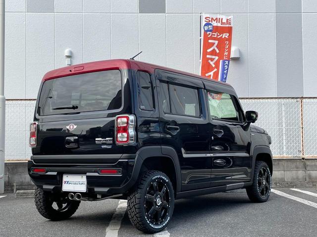 ハスラー ハイブリッドＧ　三木スズキオリジナルレッドツートン　１インチリフトアップ　ＭＫ５６アルミ　オープンカントリー１６５／６０Ｒ１５　２本出しマフラー　復刻版エンブレム　フロントバンパー／ロアガーニッシュブラック塗装（33枚目）