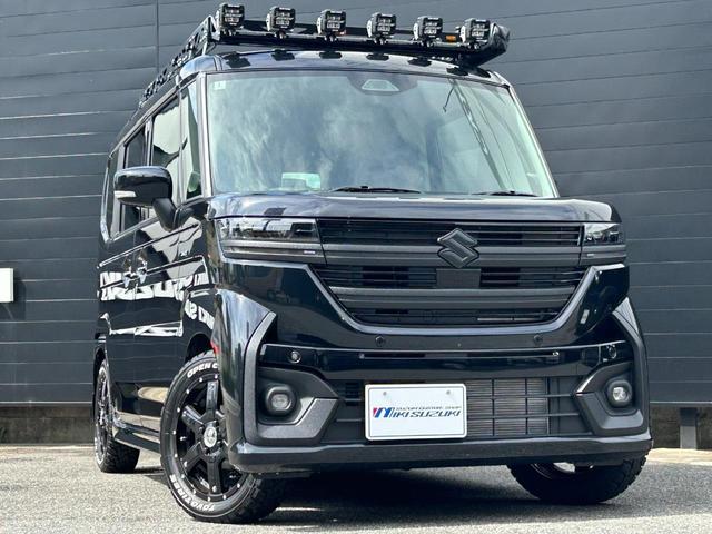 スペーシアカスタム ハイブリッドＸＳ　全方位カメラ付き９インチメモリーナビ車　ＢＫスタイルコンプリートカー　メッキ部一式ラプター塗装　ＴＯＹＯタイヤ　ＭＫ５６ブラック　１５インチホイール　ルーフラック　ＩＰＦワークランプ　サイドオーニング（55枚目）