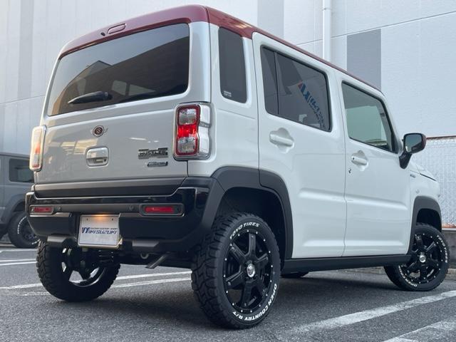 ハスラー G 三木スズキオリジナル赤×白2トーン 1インチリフトアップ MK56ブラックホイール TOYOオープンカントリー 前後バンパーブラック塗装 ロアガーニッシュブラック塗装 復刻版エンブレム(16枚目)