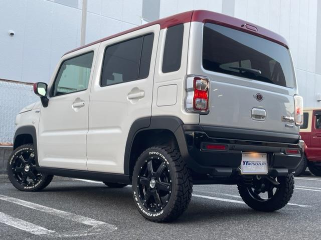 ハスラー G 三木スズキオリジナル赤×白2トーン 1インチリフトアップ MK56ブラックホイール TOYOオープンカントリー 前後バンパーブラック塗装 ロアガーニッシュブラック塗装 復刻版エンブレム(17枚目)