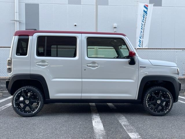 ハスラー G 三木スズキオリジナル赤×白2トーン 1インチリフトアップ MK56ブラックホイール TOYOオープンカントリー 前後バンパーブラック塗装 ロアガーニッシュブラック塗装 復刻版エンブレム(22枚目)