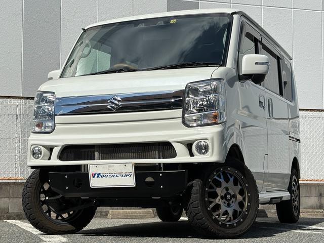 エブリイワゴン ＰＺターボスペシャル　４ＷＤ　プラスライン製ハーフバンパー　エアロキット　ショートバンパー　ＬＥＤテールランプ　１インチリフトアップキット　１５インチアルミホイール　ＴＯＹＯ　オープンカントリーＲＴタイヤ　シートカバー（2枚目）