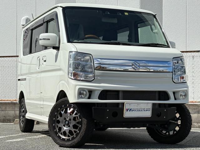 エブリイワゴン ＰＺターボスペシャル　４ＷＤ　プラスライン製ハーフバンパー　エアロキット　ショートバンパー　ＬＥＤテールランプ　１インチリフトアップキット　１５インチアルミホイール　ＴＯＹＯ　オープンカントリーＲＴタイヤ　シートカバー（3枚目）