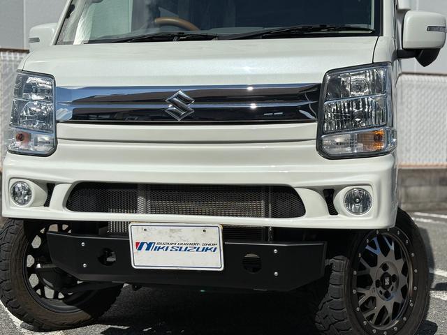 エブリイワゴン ＰＺターボスペシャル　４ＷＤ　プラスライン製ハーフバンパー　エアロキット　ショートバンパー　ＬＥＤテールランプ　１インチリフトアップキット　１５インチアルミホイール　ＴＯＹＯ　オープンカントリーＲＴタイヤ　シートカバー（4枚目）