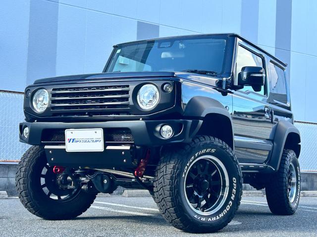 ジムニーシエラ JC リフトアップ 社外前後バンパー BRIDEユーロスターシート左右 フルセグナビゲーション オフロードタイヤ RAYS16インチアルミホイール ECU書換レギュラー仕様 バックカメラ ETC車載器(2枚目)