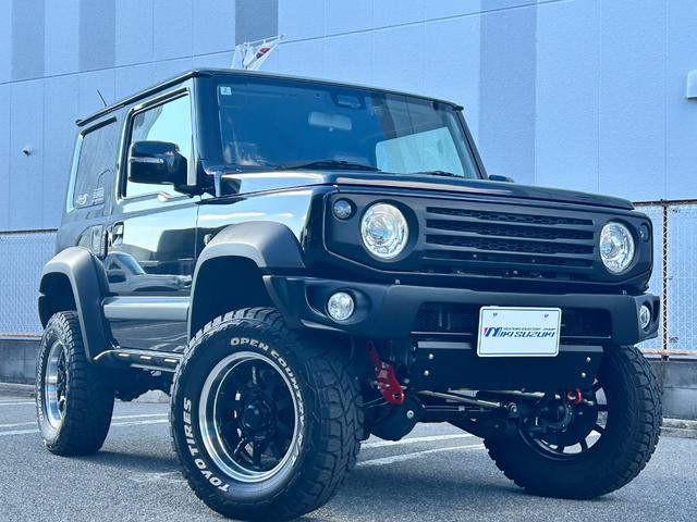 ジムニーシエラ JC リフトアップ 社外前後バンパー BRIDEユーロスターシート左右 フルセグナビゲーション オフロードタイヤ RAYS16インチアルミホイール ECU書換レギュラー仕様 バックカメラ ETC車載器(3枚目)