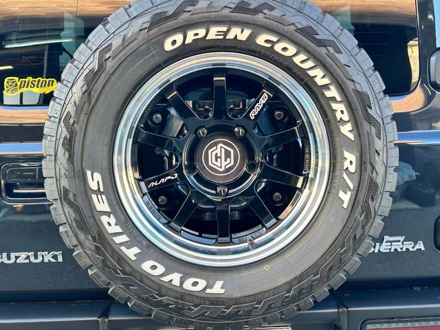 ジムニーシエラ JC リフトアップ 社外前後バンパー BRIDEユーロスターシート左右 フルセグナビゲーション オフロードタイヤ RAYS16インチアルミホイール ECU書換レギュラー仕様 バックカメラ ETC車載器(29枚目)