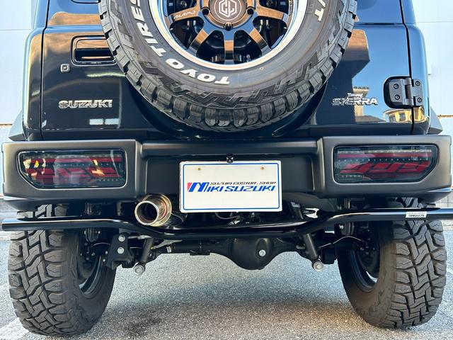 ジムニーシエラ JC リフトアップ 社外前後バンパー BRIDEユーロスターシート左右 フルセグナビゲーション オフロードタイヤ RAYS16インチアルミホイール ECU書換レギュラー仕様 バックカメラ ETC車載器(33枚目)