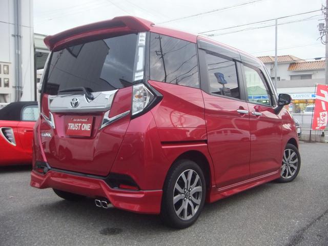 タンク カスタムＧ－Ｔ　ターボ・１オーナー禁煙車・トヨタ記録簿６枚・モデリスタエアロ・純正９型ナビ・フルセグＴＶ・ブルートゥース・ＥＴＣ・両側電動スライドドア・シートヒーター・シートカバー・衝突軽減ブレーキ・車線逸脱警報機能（10枚目）