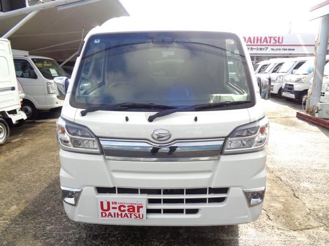 ハイゼットトラック ジャンボＳＡＩＩＩｔ　スマートアシストＩＩＩ・１オーナー車・取扱説明書・保証書・スペアキー有・キーレス・集中ドアロック・オートＬＥＤヘッドランプ＋フォグ・ナビＴＶ・ＥＴＣ・黒レザー調シートカバー・純正ラバーマット＋バイザー（2枚目）