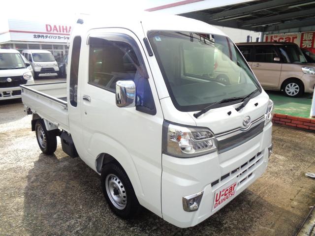 ハイゼットトラック ジャンボＳＡＩＩＩｔ　スマートアシストＩＩＩ・１オーナー車・取扱説明書・保証書・スペアキー有・キーレス・集中ドアロック・オートＬＥＤヘッドランプ＋フォグ・ナビＴＶ・ＥＴＣ・黒レザー調シートカバー・純正ラバーマット＋バイザー（8枚目）