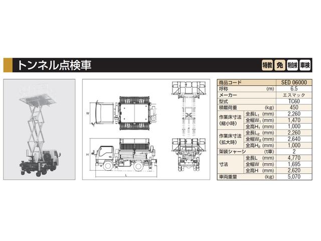 　高所作業車　エスマックＴＣ６０　最大作業床高６．５ｍ　最大積載荷物４５０ｋｇ(20枚目)