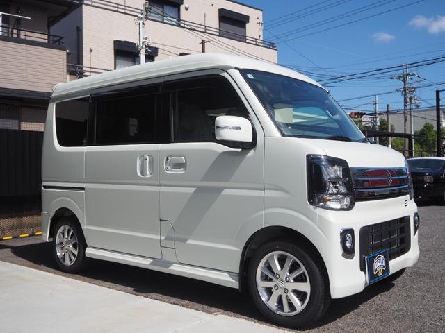 エブリイワゴン ＰＺターボスペシャル　ハイルーフ　６型　届出済未使用車　デュアルカメラブレーキ　ディスプレイオーディオ　Ｂカメラ　ＬＥＤヘッド　両側パワースライドドア　電動オートステップ　　ＥＴＣ　ドラレコ前後　純正マット　ドアバイザー（4枚目）