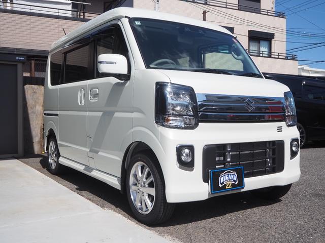 エブリイワゴン ＰＺターボスペシャル　ハイルーフ　６型　届出済未使用車　デュアルカメラブレーキ　ディスプレイオーディオ　Ｂカメラ　ＬＥＤヘッド　両側パワースライドドア　電動オートステップ　　ＥＴＣ　ドラレコ前後　純正マット　ドアバイザー（6枚目）