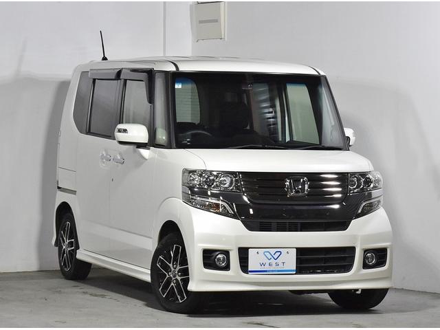 Ｎ－ＢＯＸカスタム Ｇ・Ｌパッケージ　片側パワスラ　ＥＴＣ　ナビ　ＴＶ　バックカメラ　ステアリングスイッチ　テールゲートストラップ　ＩＳＯＦＩＸ　プッシュスタート　アイドリングストップ　キーフリーボタン　ドアバイザー　ＨＩＤ　アルミ（7枚目）