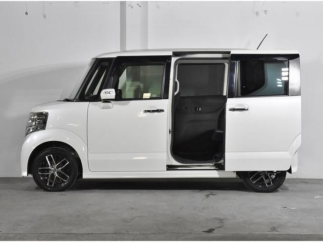 Ｎ－ＢＯＸカスタム Ｇ・Ｌパッケージ　片側パワスラ　ＥＴＣ　ナビ　ＴＶ　バックカメラ　ステアリングスイッチ　テールゲートストラップ　ＩＳＯＦＩＸ　プッシュスタート　アイドリングストップ　キーフリーボタン　ドアバイザー　ＨＩＤ　アルミ（33枚目）