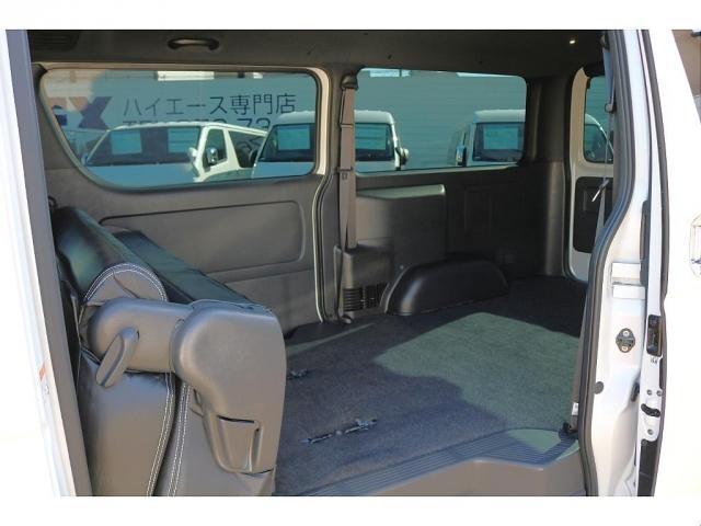 ハイエースバン スーパーGL ダークプライムII FLEXDelfinoフロントスポイラー FLEXDelf02 17インチ ナスカーホワイトレタータイヤ プレステージLEDテールランプ アルパイン11インチメカレスナビ アルパインツイーター ETC(19枚目)