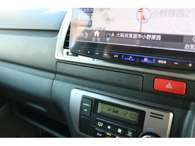 ハイエースバン ロングスーパーGL NEXUS TRAIL NT-1 16インチ ナスカーホワイトレタータイヤ クラシックLEDテールランプ アルパイン製11インチメカレスナビ ETC USB、HDMIポート 茶木目インテリアパネル3点(34枚目)