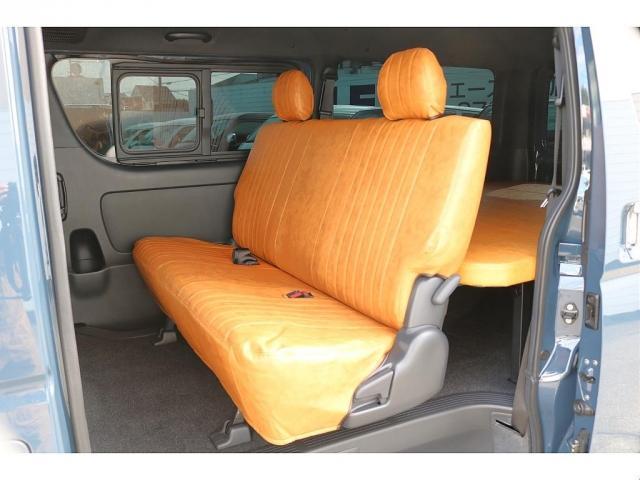 ハイエースバン スーパーGL ダークプライムII RENOCA角目 フェイスチェンジ 前後メッキラッピング アルルブルーオールペイント ディーン クロスカントリー 16インチアルミ ナスカーホワイトレタータイヤ クラシック LEDテールランプ ETC(18枚目)