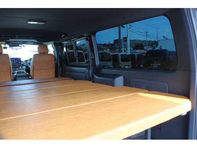 ハイエースバン スーパーGL ダークプライムII RENOCA角目 フェイスチェンジ 前後メッキラッピング アルルブルーオールペイント ディーン クロスカントリー 16インチアルミ ナスカーホワイトレタータイヤ クラシック LEDテールランプ ETC(25枚目)