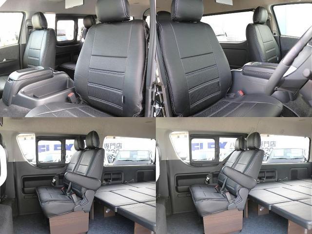 ハイエースワゴン GL T-FORCEスポイラー Delfinoオーバーフェンダー NEXUS TRAIL NT-1 TOYOオープンカントリータイヤ NEO TRACE LEDテール SMOKE カロッツェリア7インチナビ(3枚目)