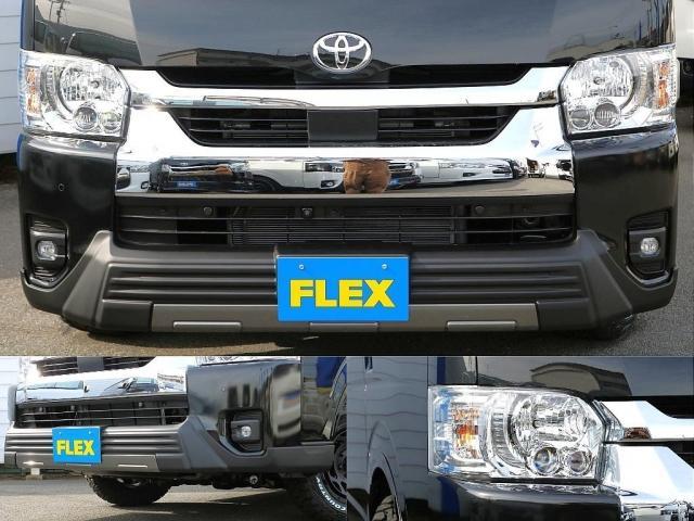 ハイエースワゴン GL T-FORCEスポイラー Delfinoオーバーフェンダー NEXUS TRAIL NT-1 TOYOオープンカントリータイヤ NEO TRACE LEDテール SMOKE カロッツェリア7インチナビ(6枚目)