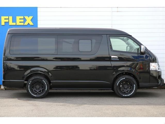 ハイエースワゴン GL T-FORCEスポイラー Delfinoオーバーフェンダー NEXUS TRAIL NT-1 TOYOオープンカントリータイヤ NEO TRACE LEDテール SMOKE カロッツェリア7インチナビ(8枚目)