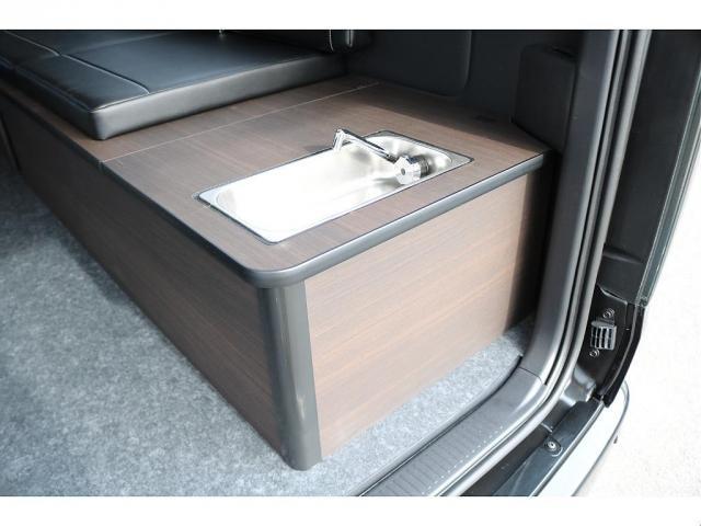 ハイエースワゴン GL T-FORCEスポイラー Delfinoオーバーフェンダー NEXUS TRAIL NT-1 TOYOオープンカントリータイヤ NEO TRACE LEDテール SMOKE カロッツェリア7インチナビ(15枚目)